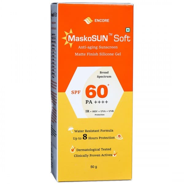 Maskosun Soft SPF 60+ PA++++ Anti Aging Matte Finish Silicone Sunscreen Gel 50 g
