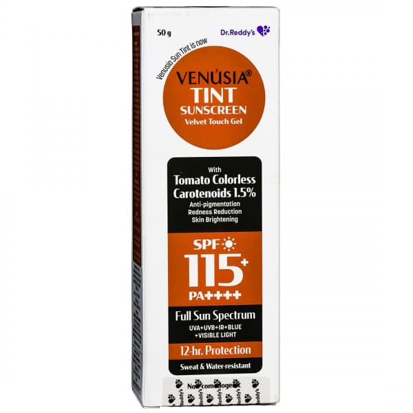 Venusia Tint SPF 115+ PA++++ Sunscreen Velvet Touch Gel 50 g