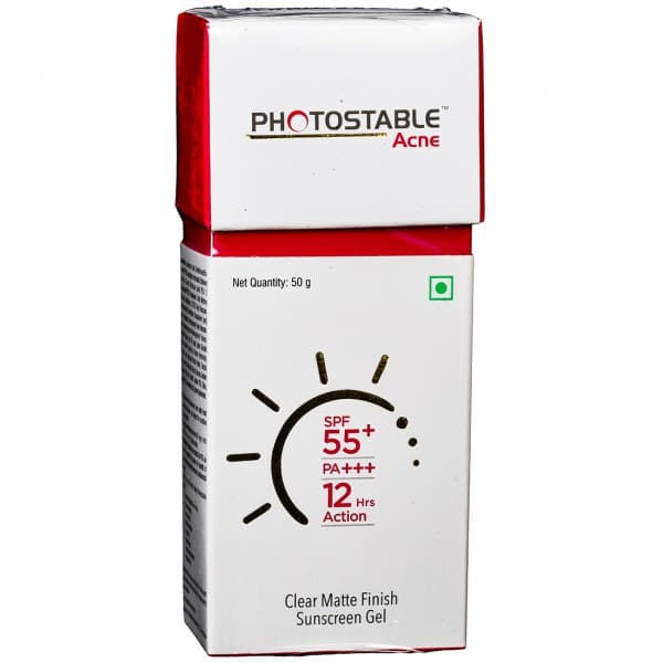 Photostable Acne SPF 55+ PA+++ Clear Matte Finish Sunscreen Gel 50 g