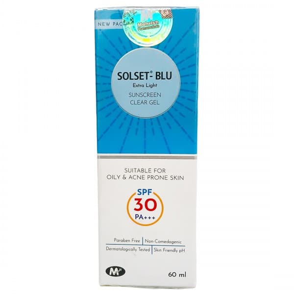 Solset Blu Extra Light SPF 30 PA+++ Sunscreen Clear Gel 60 ml