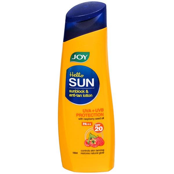 Joy Hello Sun SPF 20 PA++ Sunblock & Anti-Tan Lotion 100 ml