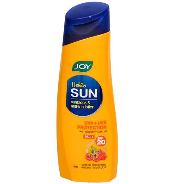 Joy Hello Sun SPF 20 PA++ Sunblock & Anti-Tan Lotion 40 ml