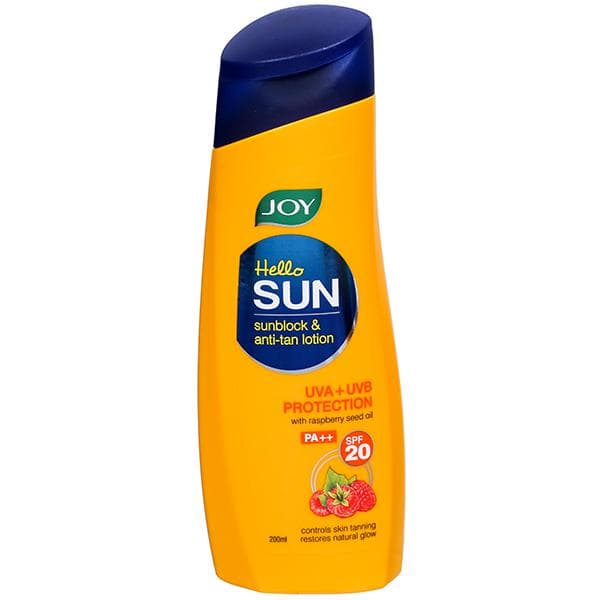 Joy Hello Sun SPF 20 PA++ Sunblock & Anti-Tan Lotion 200 ml