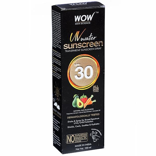 Wow Skin Science Spf 30 UV Water Transparent Sunscreen Spray 100 ml