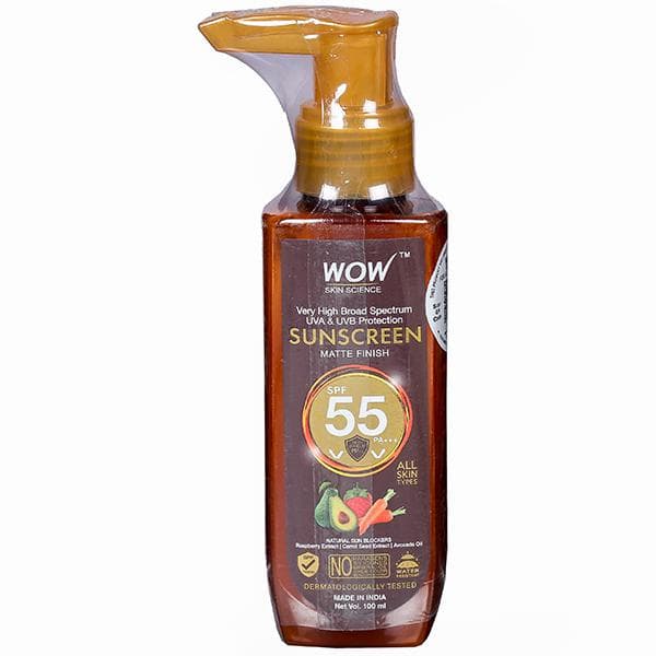 Wow Skin Science Spf 55 PA+++ Sunscreen Matte Finish 100 ml