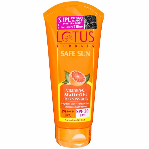 Lotus Herbals Safe Sun Spf 50 PA+++ Vitamin C Daily Sunscreen Matte Gel 75 g