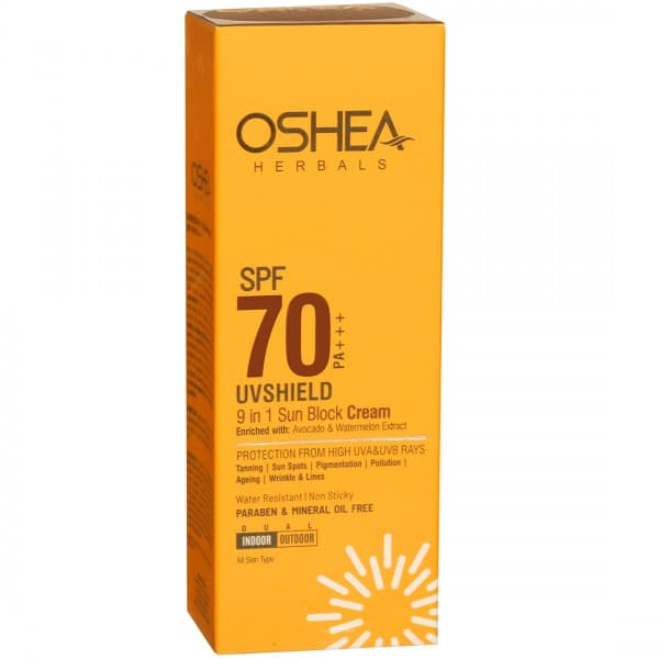 Oshea Herbals Uvshield Spf 70 PA+++ 9 in 1 Sun Block Cream 60 g