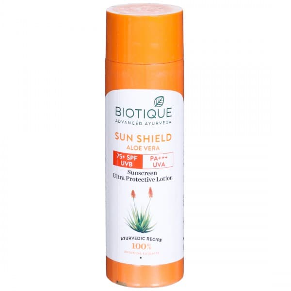 Biotique Sun Shield Aloe Vera Spf 75+ Pa+++ Sunscreen Ultra Protective Lotion 190 ml