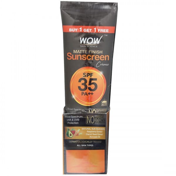 Wow Skin Science Spf 35 PA++ Sunscreen Matte Finish Creme (Buy 1 Get 1 Free) 2 x 80 ml