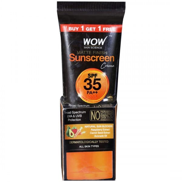 Wow Skin Science Spf 35 PA++ Sunscreen Matte Finish Creme (Buy 1 Get 1 Free) 2 x 50 ml