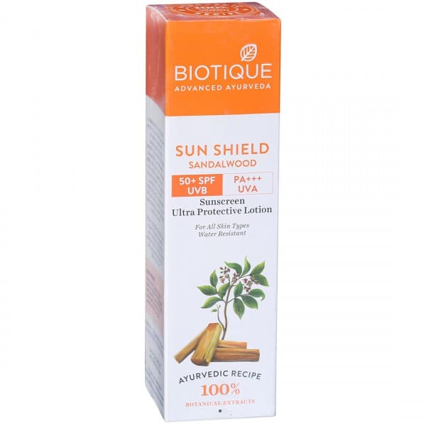 Biotique Sun Shield Sandalwood 50+ Spf Pa+++ Sunscreen Ultra Protective Lotion 190 ml