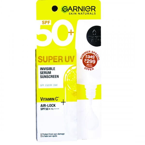 Garnier Super UV SPF 50+ PA++++ Invisible Serum Sunscreen (Rs 50 Off) 30 ml
