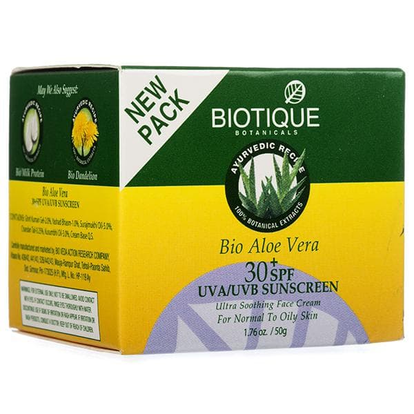 Biotique Bio Aloe Vera Spf 30+ Sunscreen Ultra Soothing Face Cream 50 g