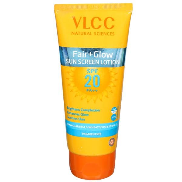 Vlcc Fair+Glow Sunscreen Lotion SPF 20 PA++ 100 ml