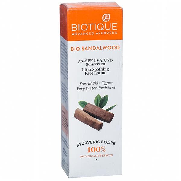 Biotique Bio Sandalwood Spf 50 + Sunscreen Ultra Soothing Face Lotion 120 ml