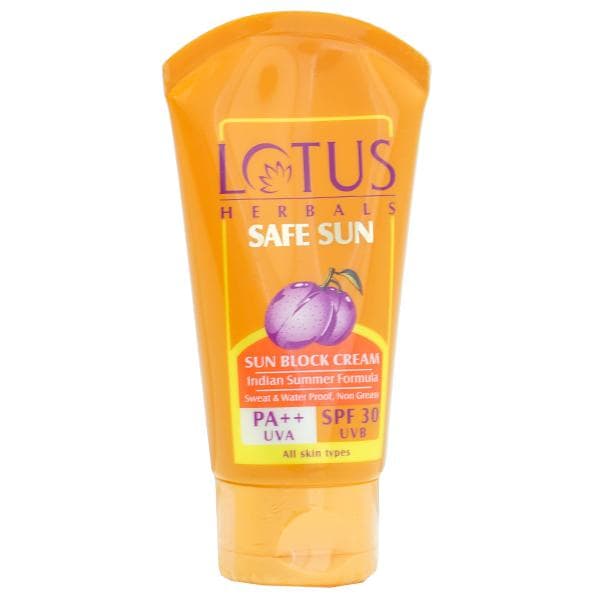 Lotus Herbals Safe Sun Spf 30 Pa++ Sun Block Cream All Skin Type 50 g