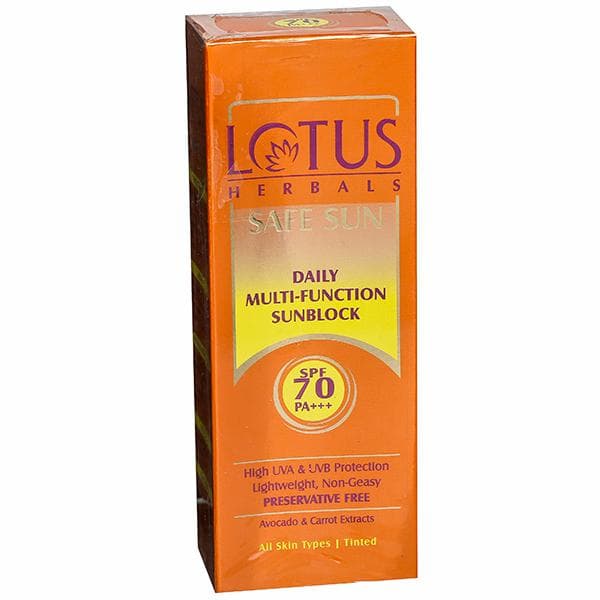 Lotus Herbals Safe Sun Spf 70 Pa +++ Daily Multi Function Sunblock 60 g