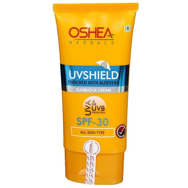 Oshea Herbals Uvshield Spf 30 Enriched With Aloevera Sunblock Cream 60 g