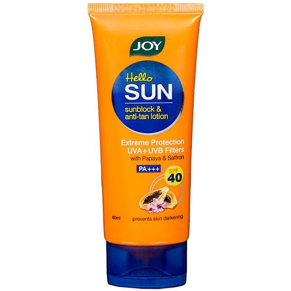 Joy Hello Sun SPF 40 PA+++ Sunblock & Anti-Tan Lotion 60 ml