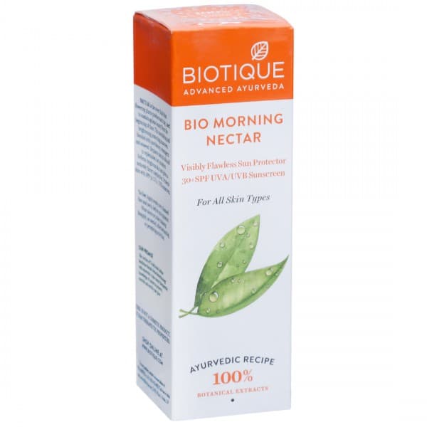 Biotique Bio Morning Nectar Visibly Flawless Sun Protector 30+ Spf Uva/Uvb Sunscreen 120 ml
