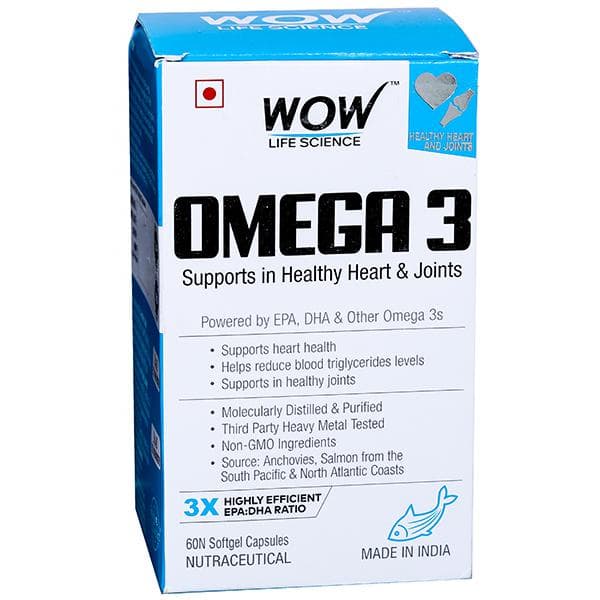 Wow Life Science Omega 3 60 Softgel Capsules