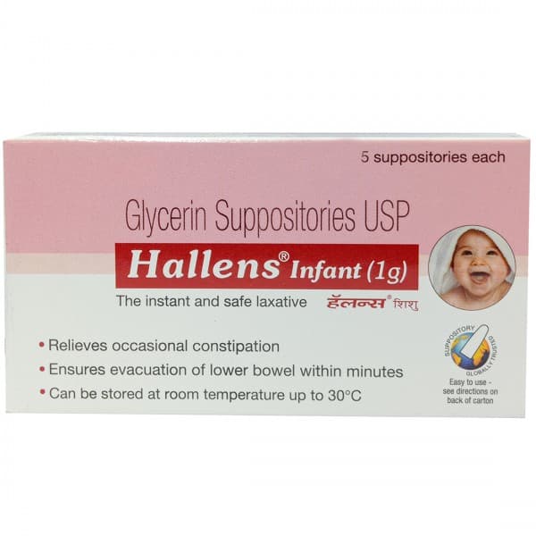 Hallens Infant Suppositories 5 x 1 g