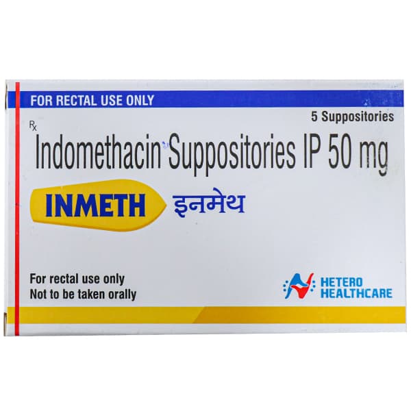 Inmeth 50 mg Suppositories (5 Suppositories)