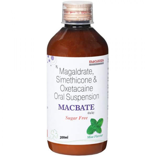 Macbate Sugar Free Mint Flavour Oral Suspension 200 ml