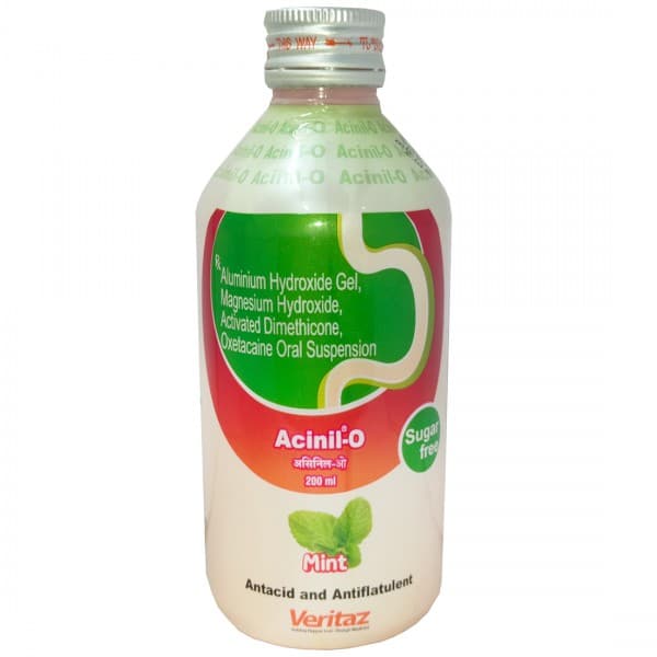 Acinil O Sugar Free Mint Flavour Suspension 200 ml