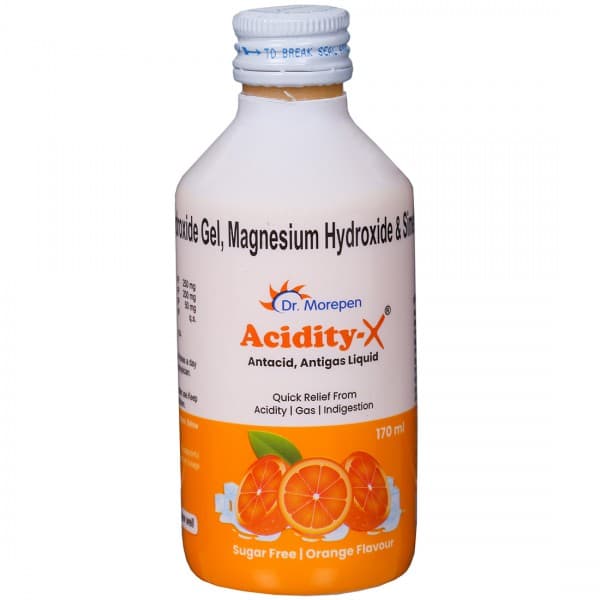 Acidity X Orange Flavour Sugar Free Oral Suspension 170 ml