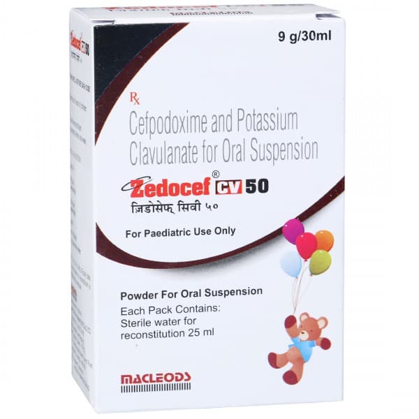 Zedocef CV 50 mg Oral Suspension 9 g/30 ml
