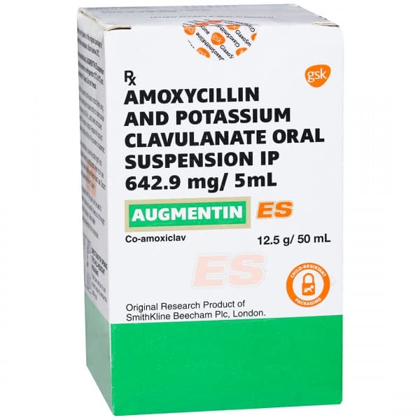 Augmentin ES 642.9 mg/5 ml Suspension 50 ml