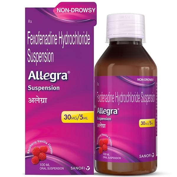 Allegra Respberry Vanilla Flavour Suspension 100 ml