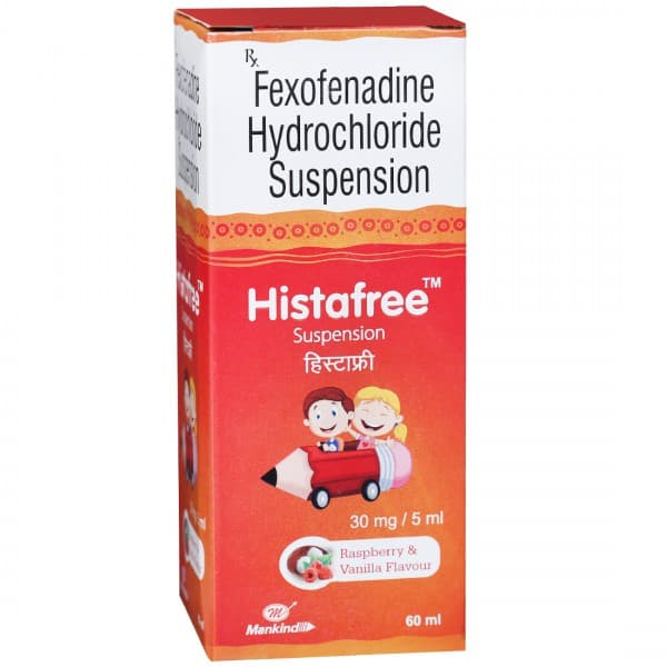 Histafree Raspberry & Vanilla Flavour Suspension 60 ml