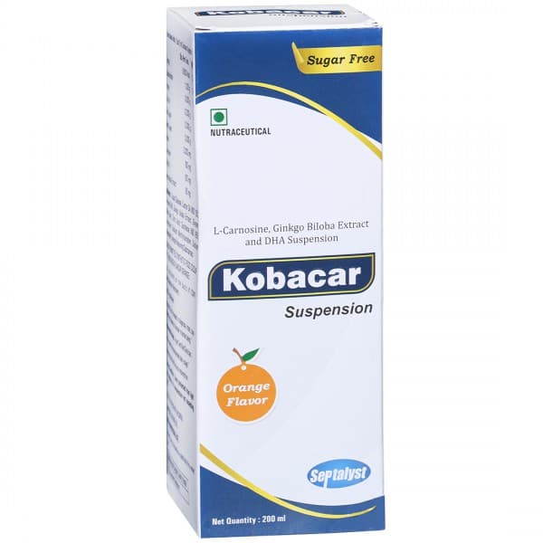 Kobacar Sugar Free Orange Flavor Suspension 200 ml