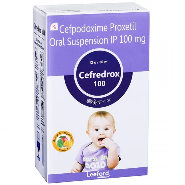 Cefredrox 100 Mango & Peppermint Flavour Suspension 12 g/ 30 ml