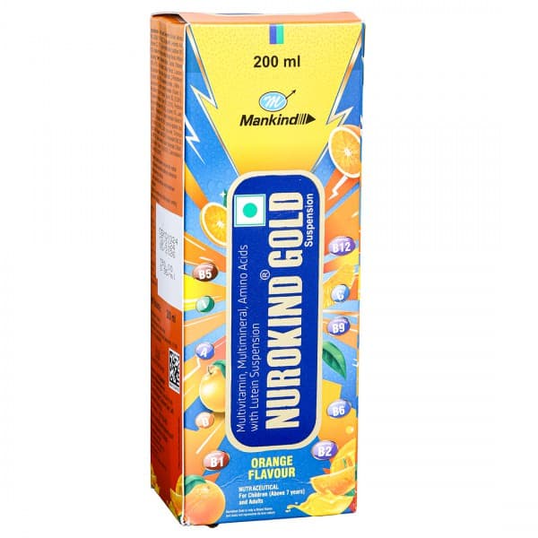 Nurokind Gold Orange Flavour Suspension 200 ml