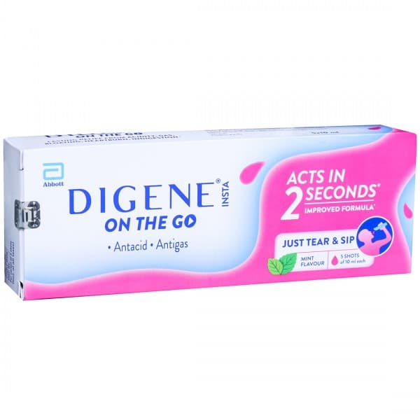 Digene Insta On The Go Mint Flavour Oral Suspension 5 x 10 ml
