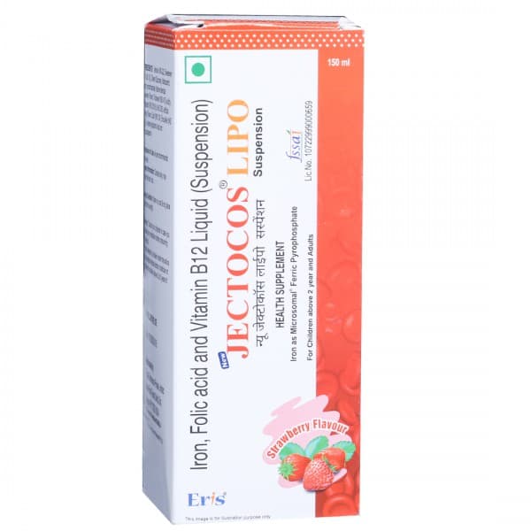 Jectocos Lipo New Strawberry Flavour Suspension 150 ml