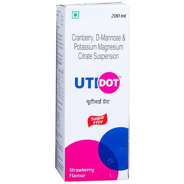 UTI Dot Sugar Free Strawberry Flavour Suspension 200 ml