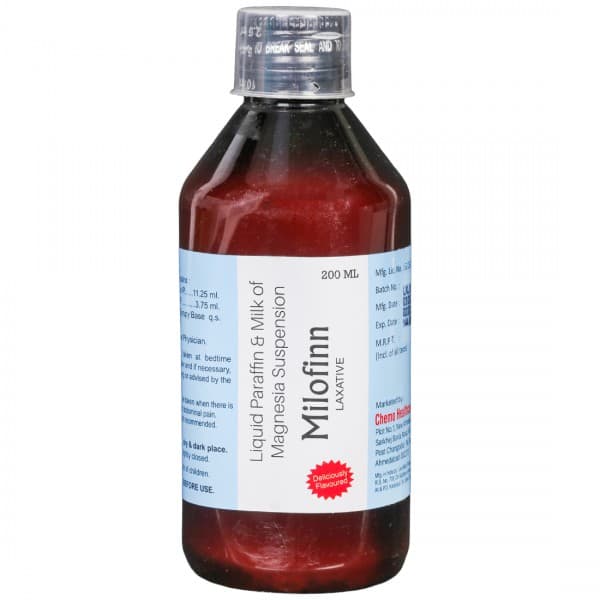 Milofinn Deliciously Flavoured Laxative Suspension 200 ml
