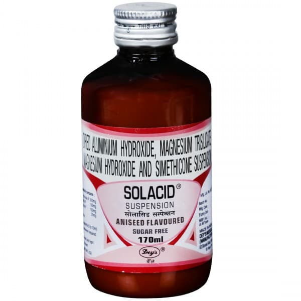 Solacid Sugar Free Aniseed Flavour Suspension 170 ml