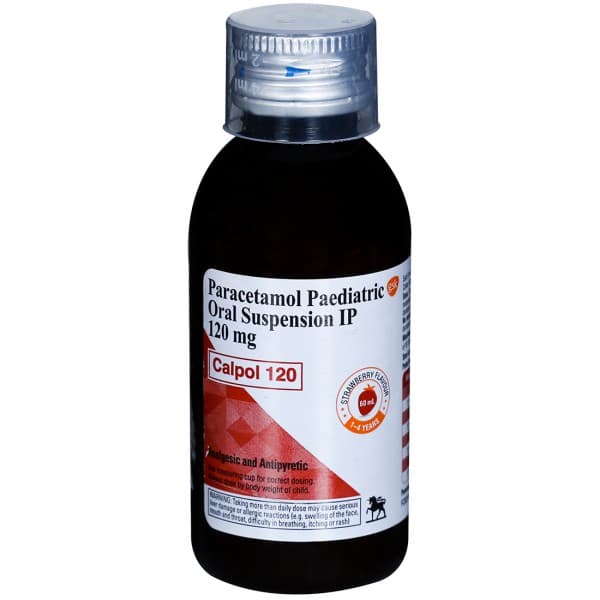 Calpol 120 mg Paediatric Suspension (Strawberry Flavour) 60 ml
