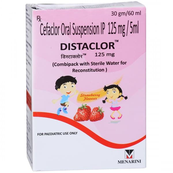 Distaclor Strawberry Flavour 125 mg/5 ml Suspension 60 ml