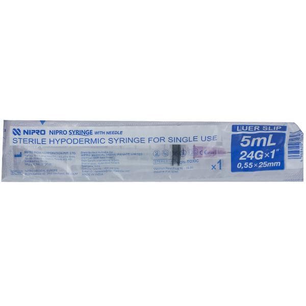 Nipro Syringe With Needle 5 ml