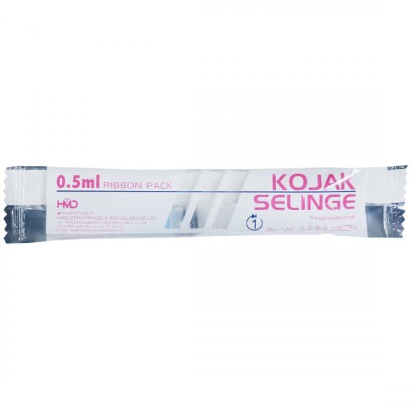 Kojak Selinge Auto Disable Syringe With Fixed Needle 0.5 ml