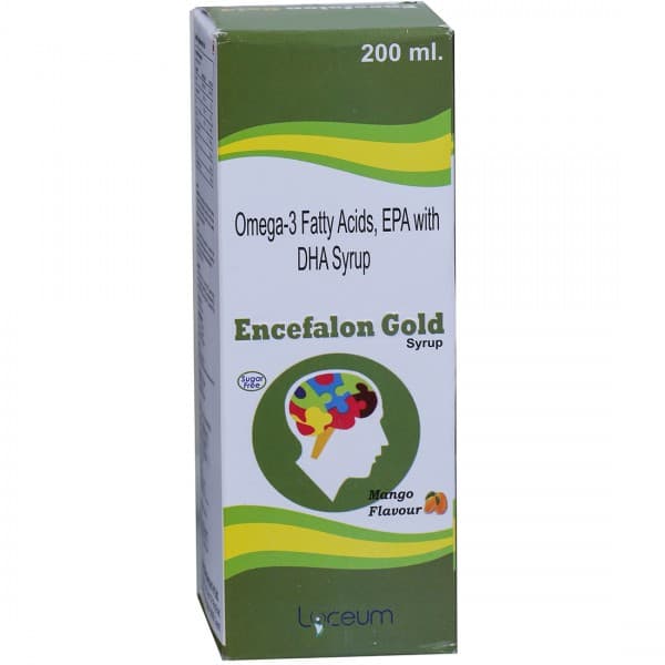 Encefalon Gold (Mango Flavour) Sugar Free Syrup 200 ml