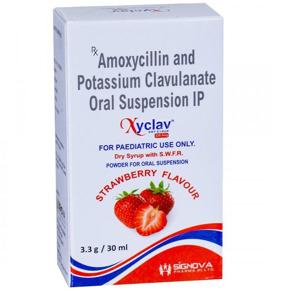 Xyclav Strawberry Flavour Dry Syrup 3.3 g/30 ml