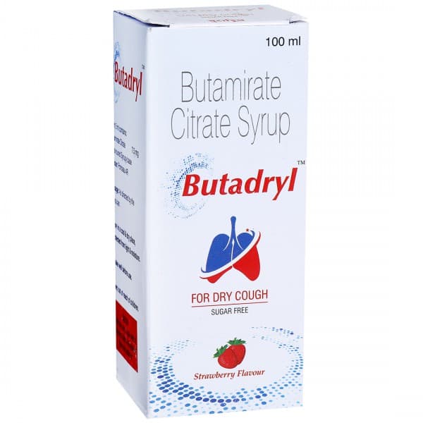 Butadryl Strawberry Flavour (Sugar Free) Syrup 100 ml