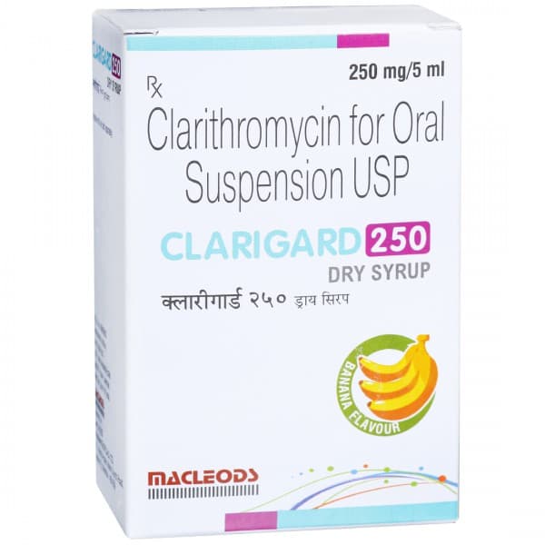 Clarigard Banana Flavour Dry Syrup 250 mg/5ml